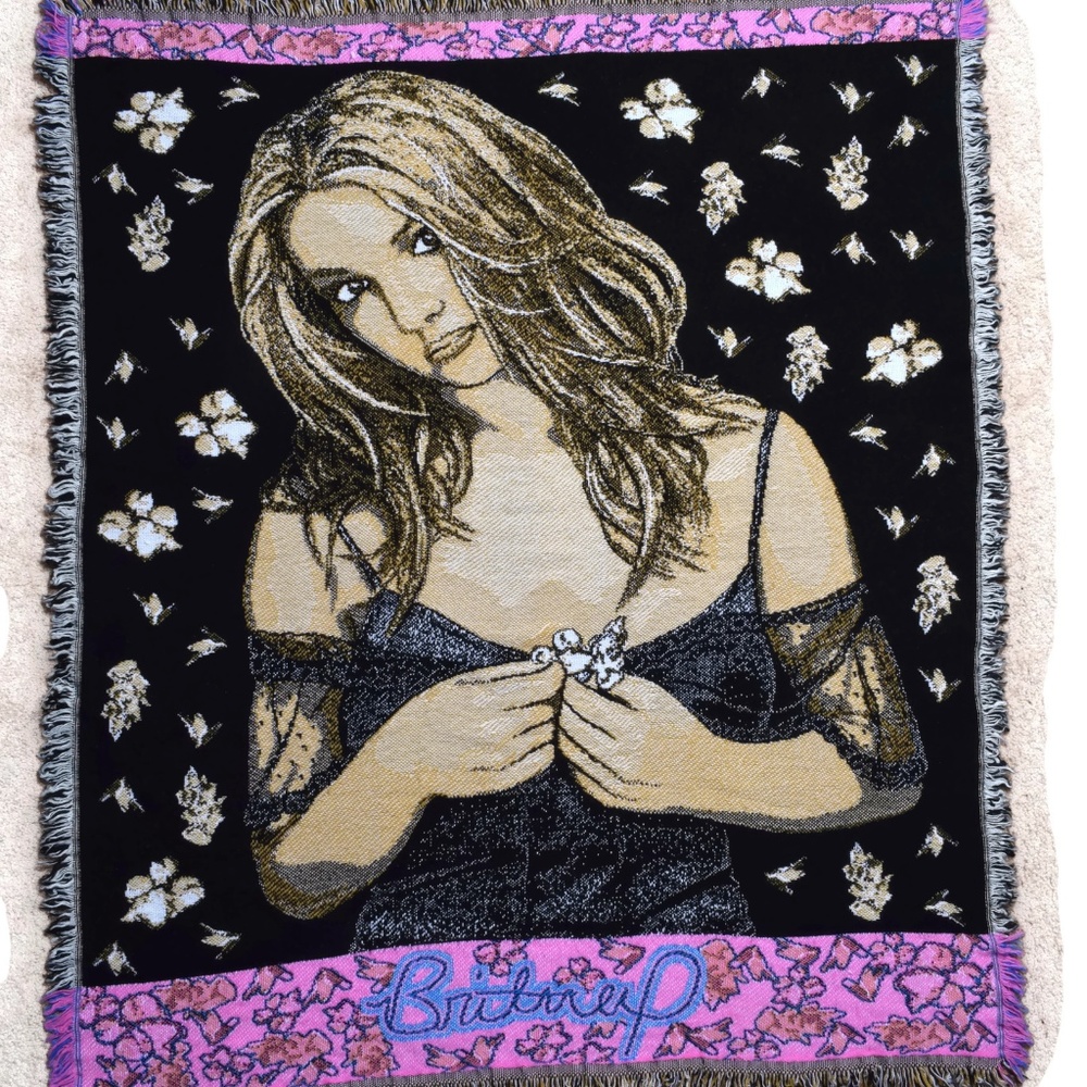 Vintage 2000's Britney Spears Pop Throw Blanket